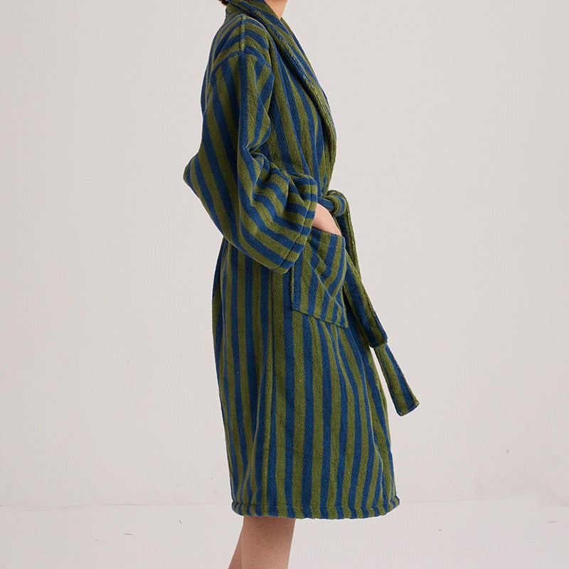 Beach Villa Stripe Bathrobe Unisex - FINAL SALE