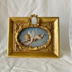 Vintage Gold Mini Mirror Top Frame