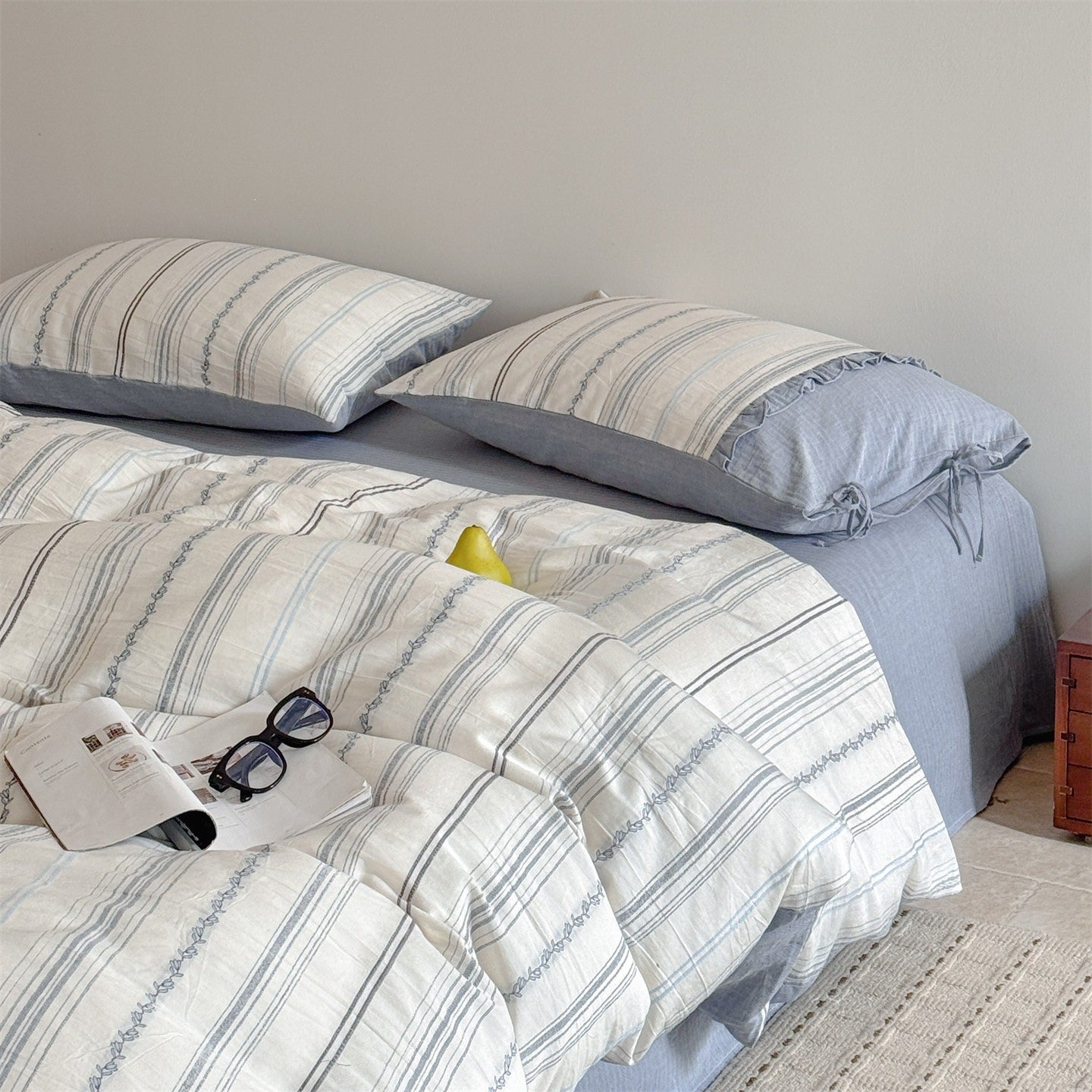 Sea Salt Stripe Bedding Set