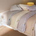 Buttercream Ruffle Summer Quilted Blanket