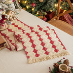 Woven Holiday Fringe Table Runner