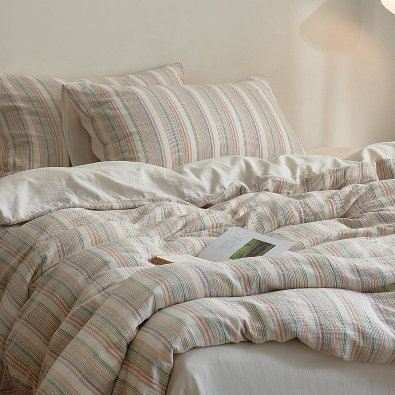 Rainbow Stripe Bedding Set