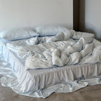 Ruffle Skirt Silky Bedding Set