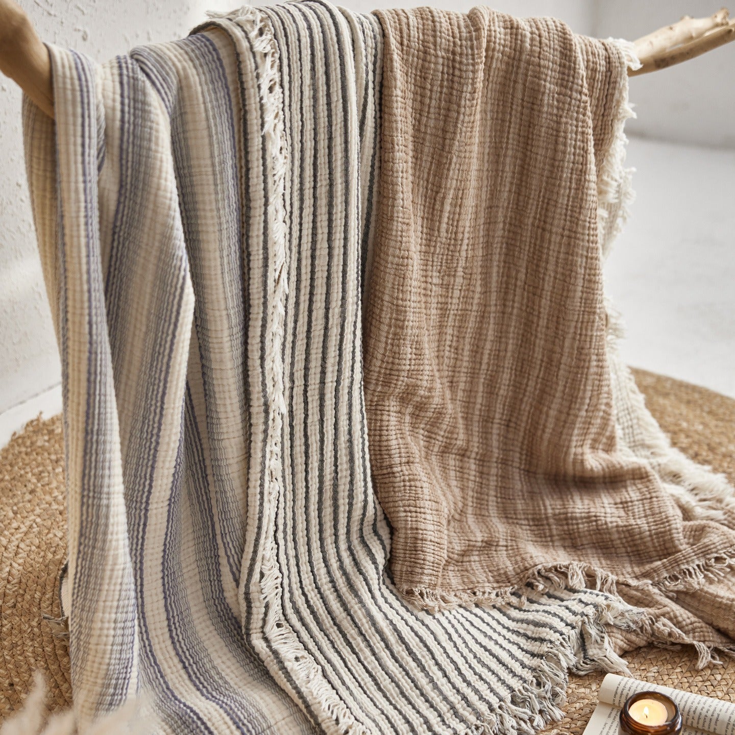 Woven Stripe Throw Blanket