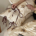 Vintage Floral Embroidery Bedding Set