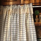 Classic Checkered Cabinet Curtain