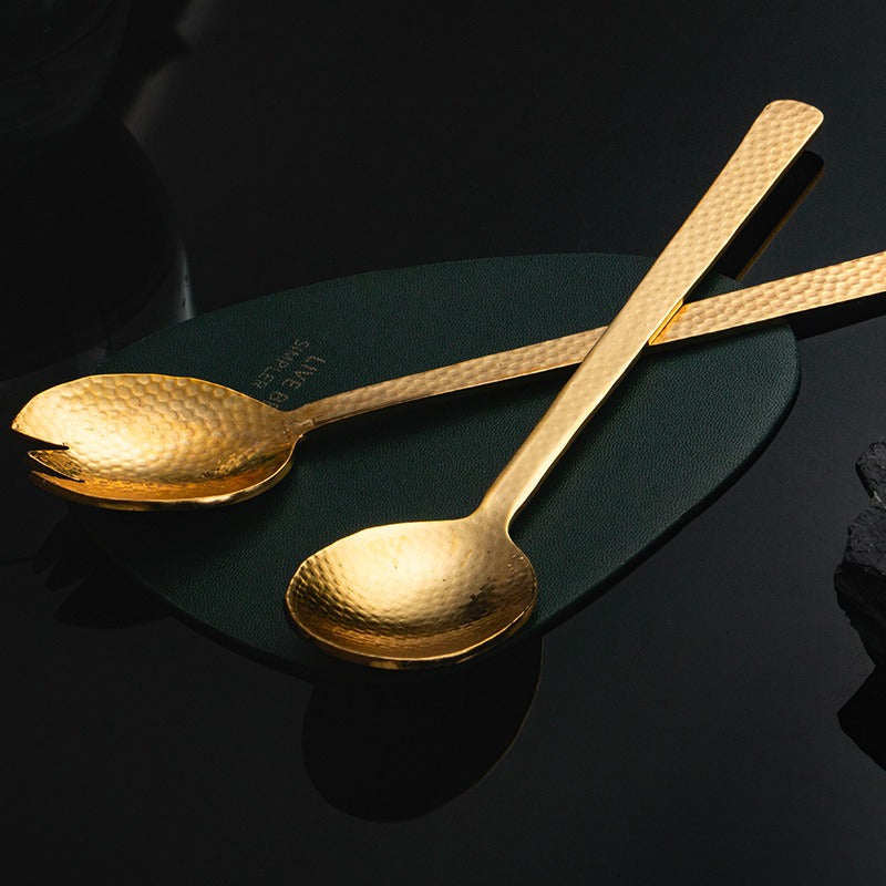 Gold Hammer Texture Salad Set