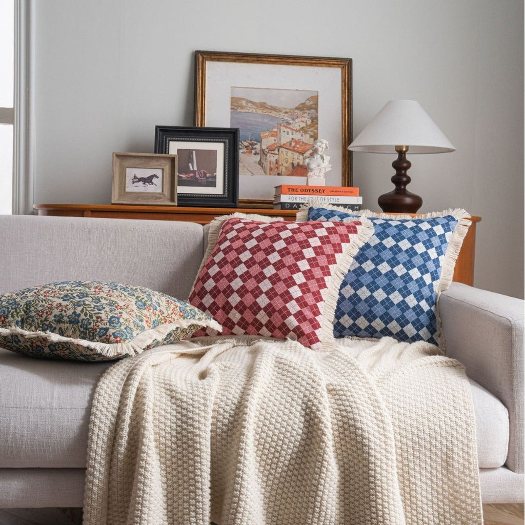 Disco Diamond Fringe Cushion