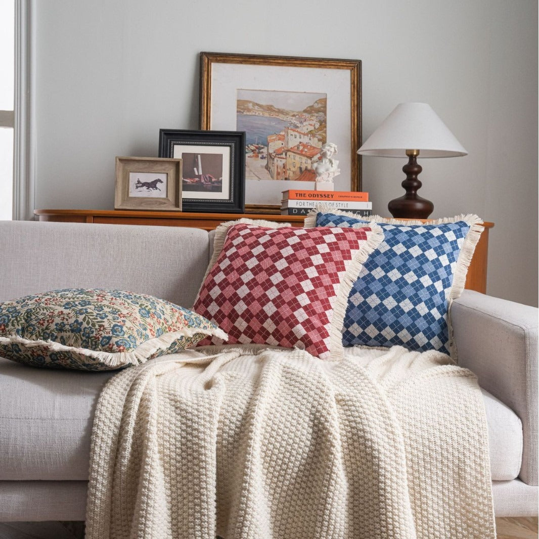 Disco Diamond Fringe Cushion