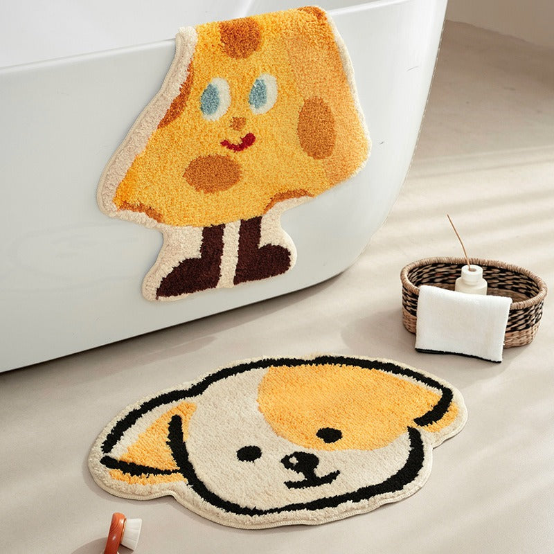 Yellow Fluffy Bath Mat