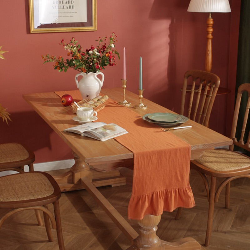 Pumpkin Ruffle Table Runner