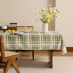 Lime Plaid Tablecloth