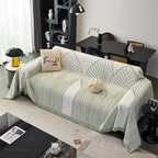Dancing Green Line Sofa Cover