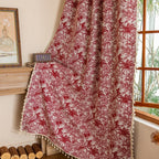 Red Palm Tassel Curtain