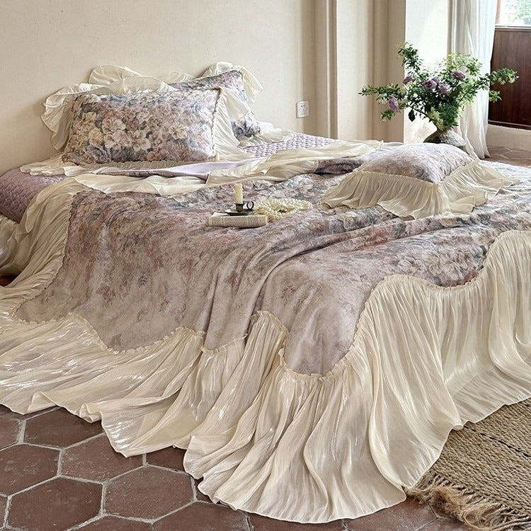 Pearl Garden Summer Quilted Blanket
