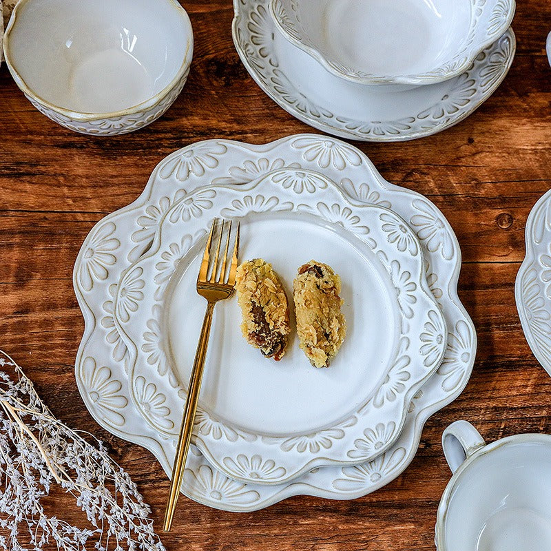 Garland Embossed Ceramic Dinnerware