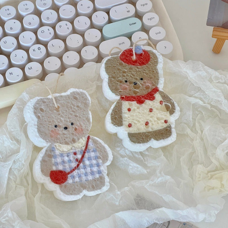 Vintage Bear Dish Sponge Set
