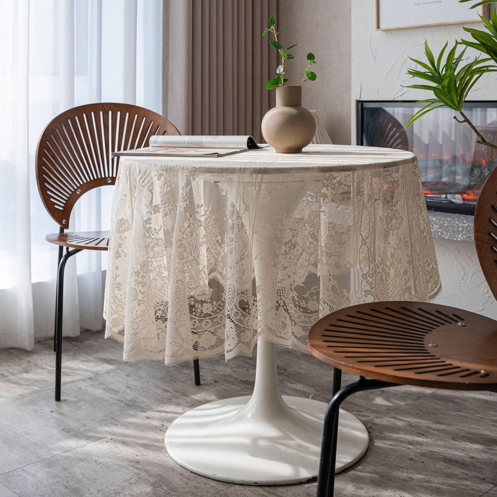 Royal Beige Lace Table Cloth