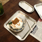 Dessert Time Metal Silver Tray