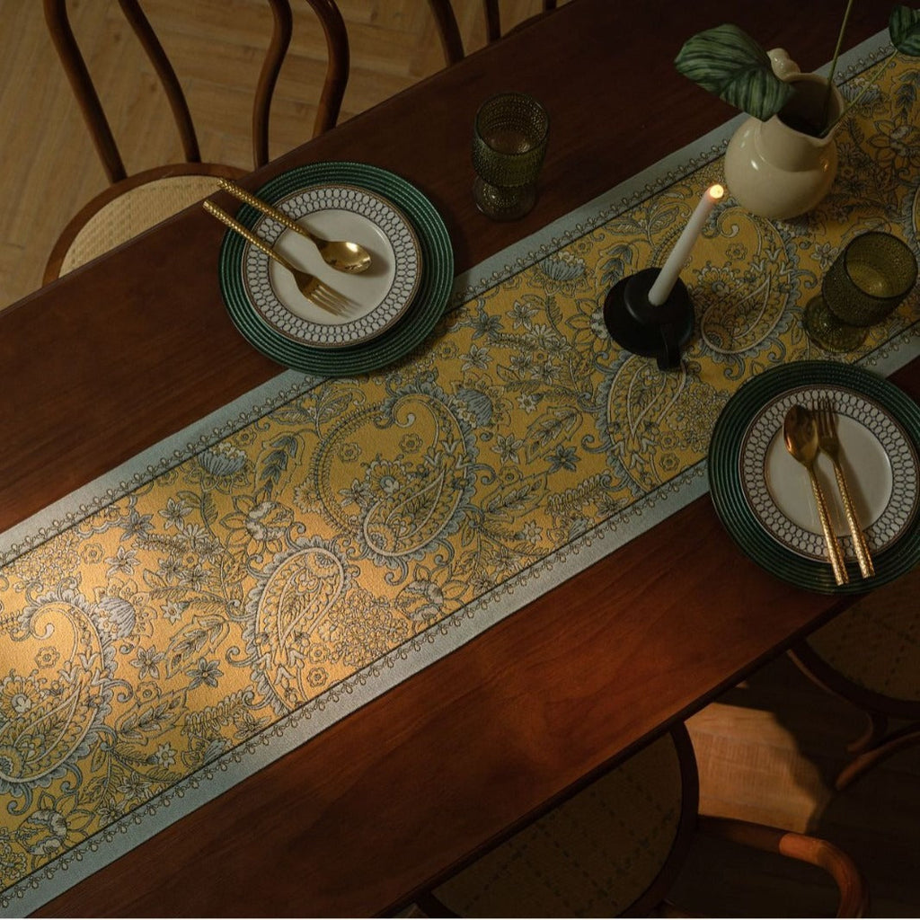 Sunlit Paisley Tassel Runner