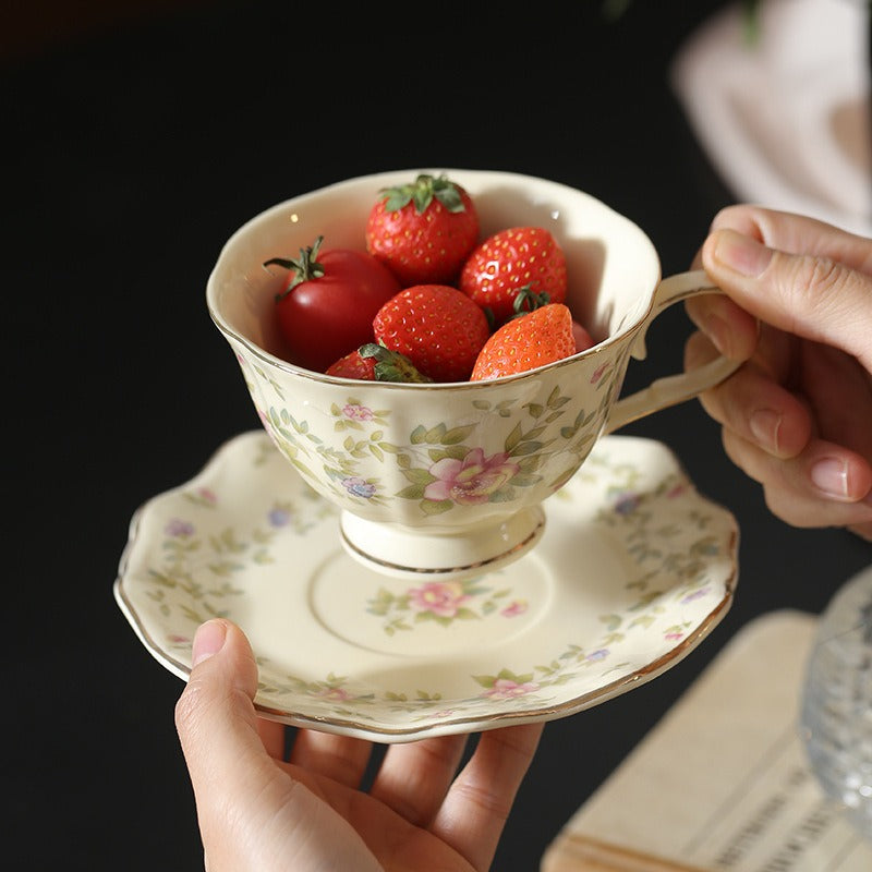 Light Yellow Petal Garden Teacup Set