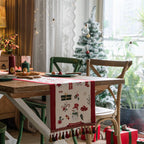 Snowman Tassel Table Runner
