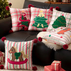 Xmas Pom-Pom Square Cushion