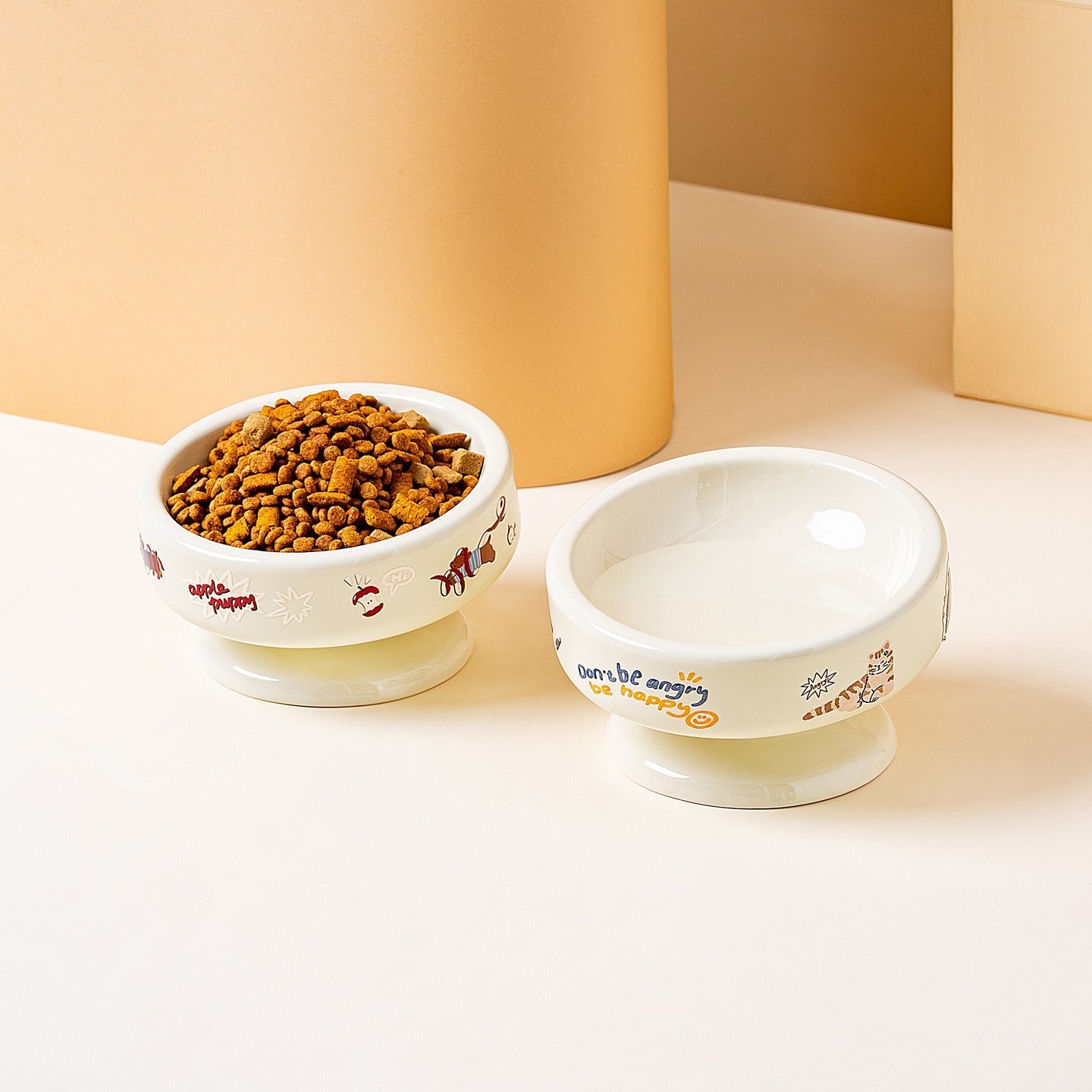 Creamy Pet Bowl Set