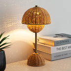 Wabi-Sabi Rattan Dome Lamp