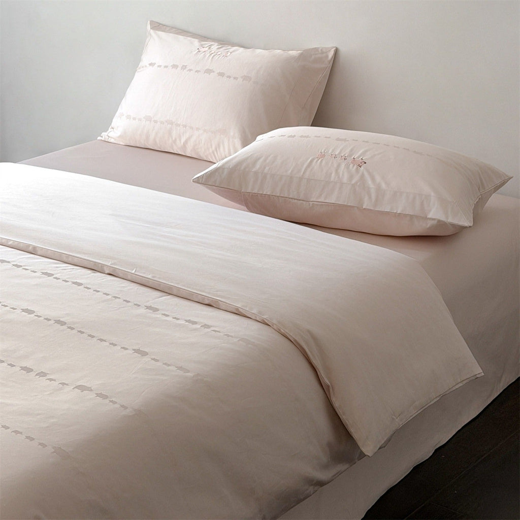 Blush Piglet Stripe Bedding Set