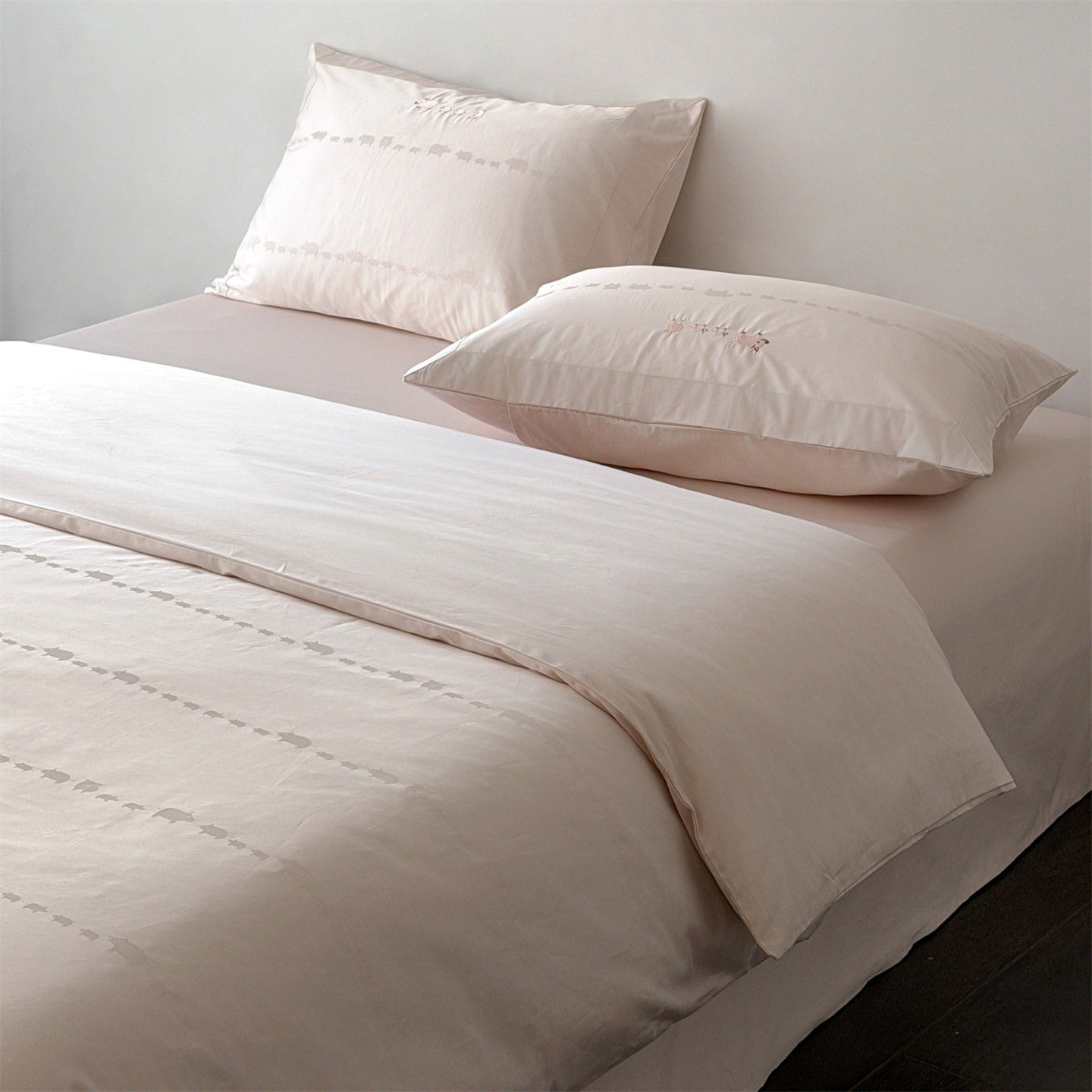 Blush Piglet Stripe Bedding Set