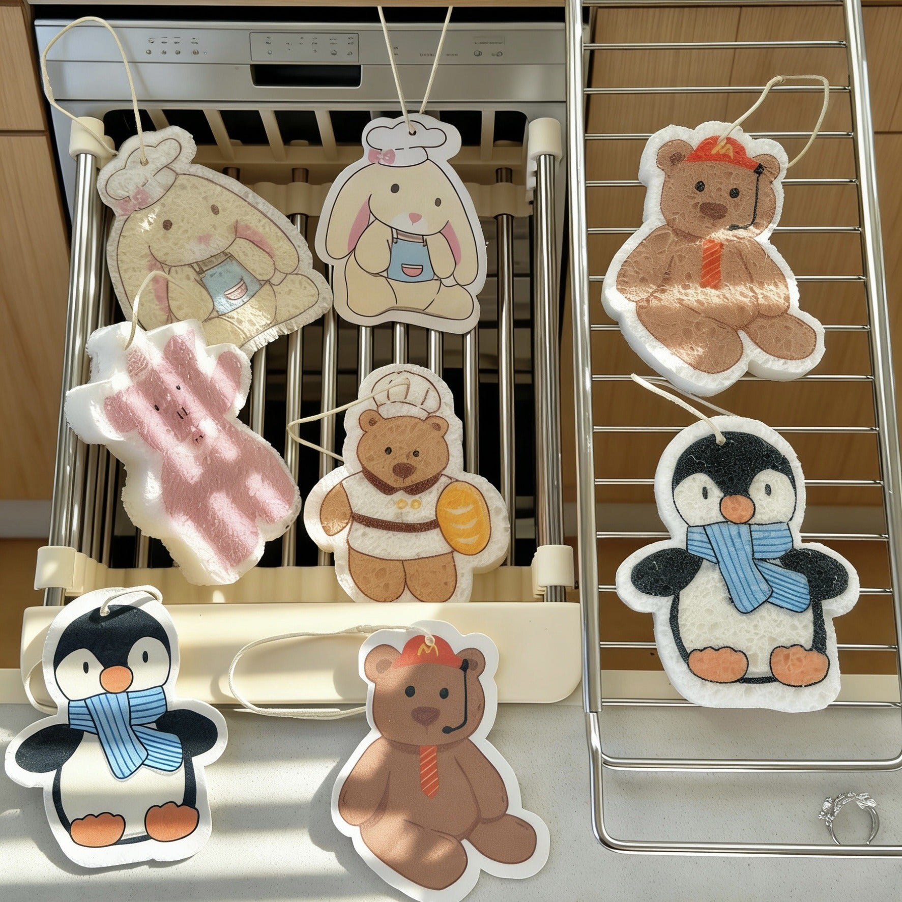 Bakery Animal Dish Sponge Set