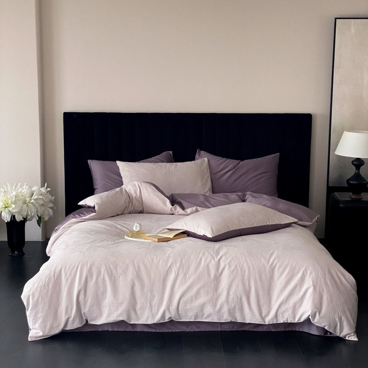 Misty Mauve Sateen Bedding Set