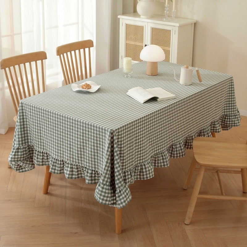 Dreamy Gingham Frill Tablecloth