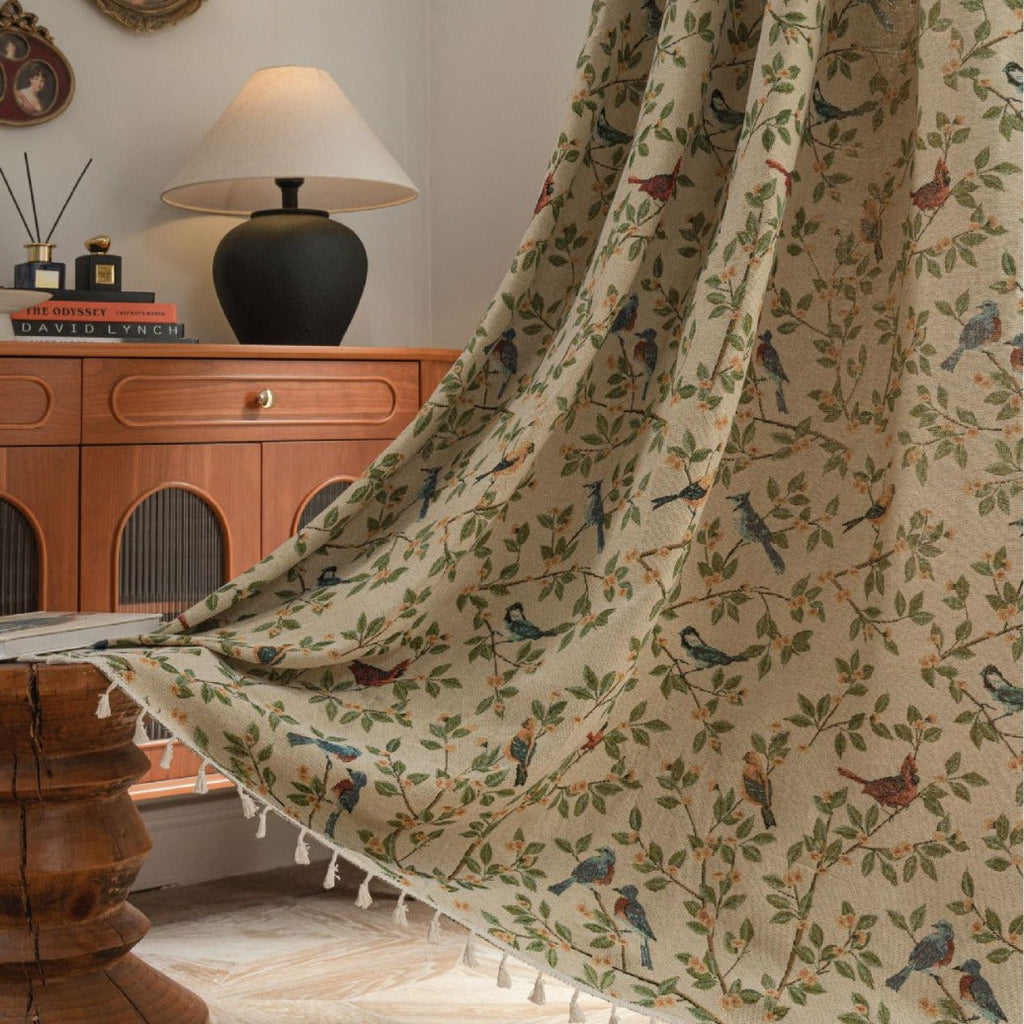 Singing Bird Tassel Curtain - FINAL SALE