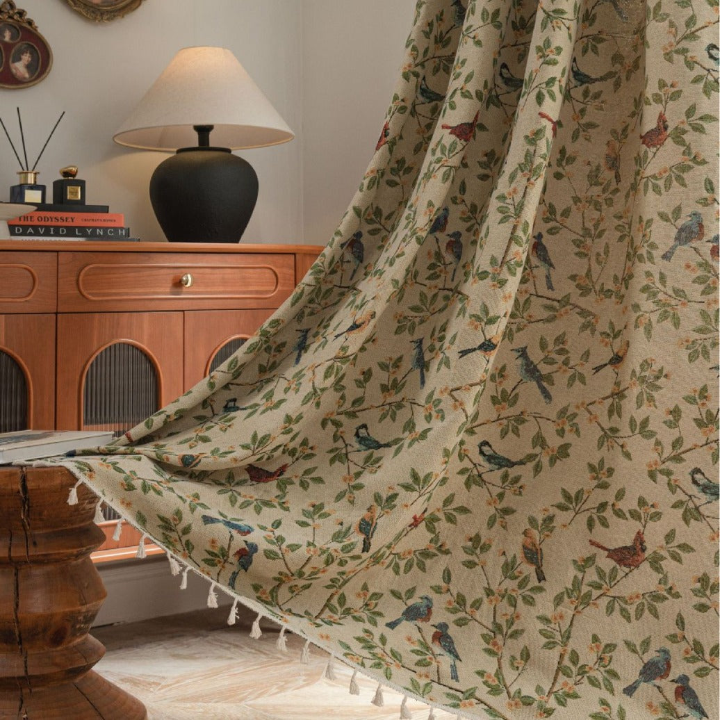 Singing Bird Tassel Curtain - FINAL SALE