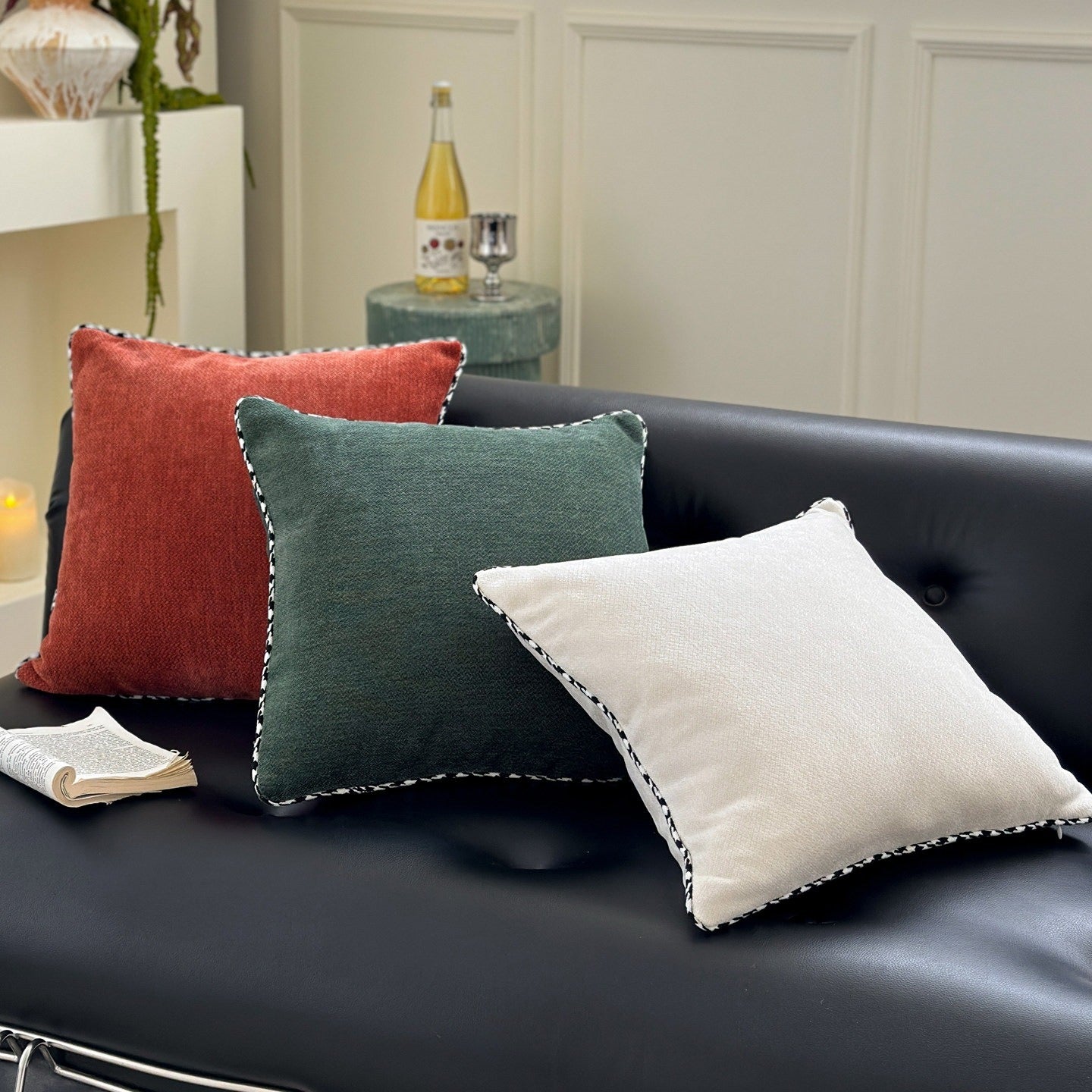 Whipstitch Chenille Cushion