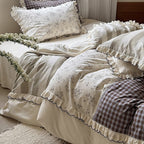 Lavender Cotton Linen Bedding Set