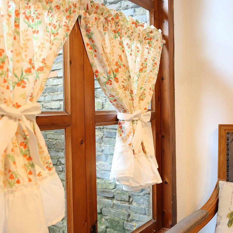 Summer Glow Floral Cabinet Curtain