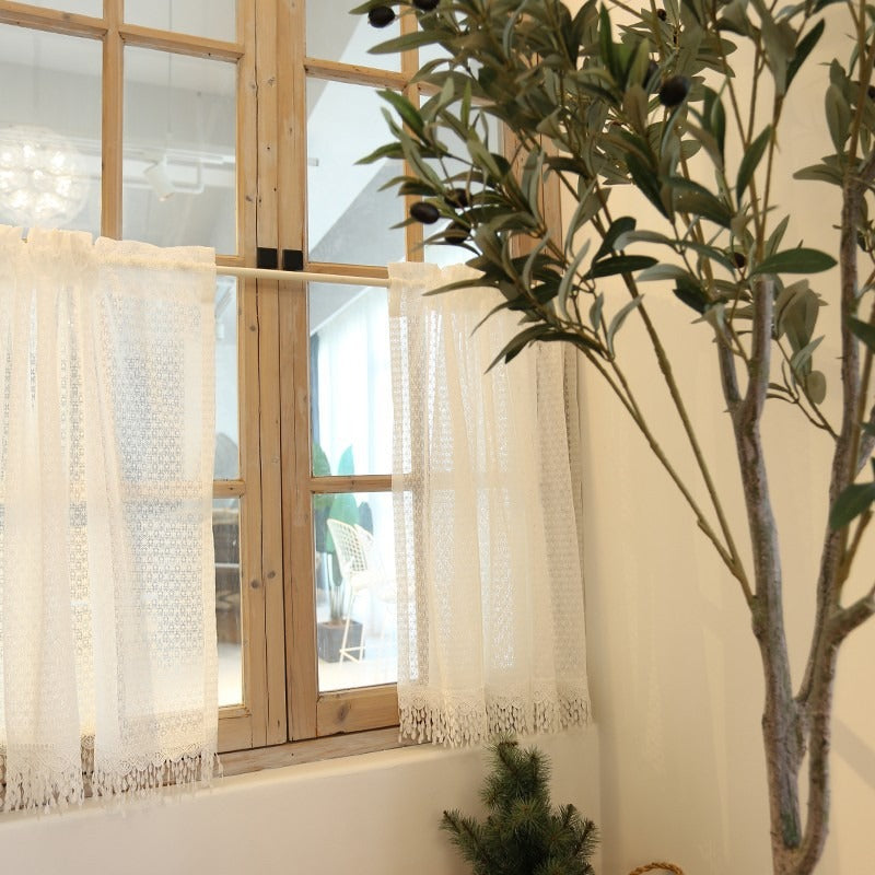 Lacy Tassel Cabinet Curtain