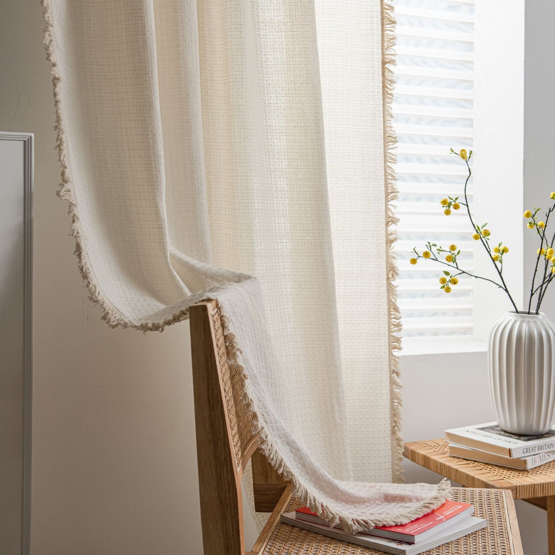 Waffle Tassel Curtain