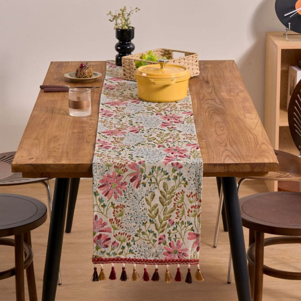 Pink Garden Table Runner
