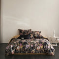 Cyria Midnight Garden Floral Egyptian Cotton Bedding Set