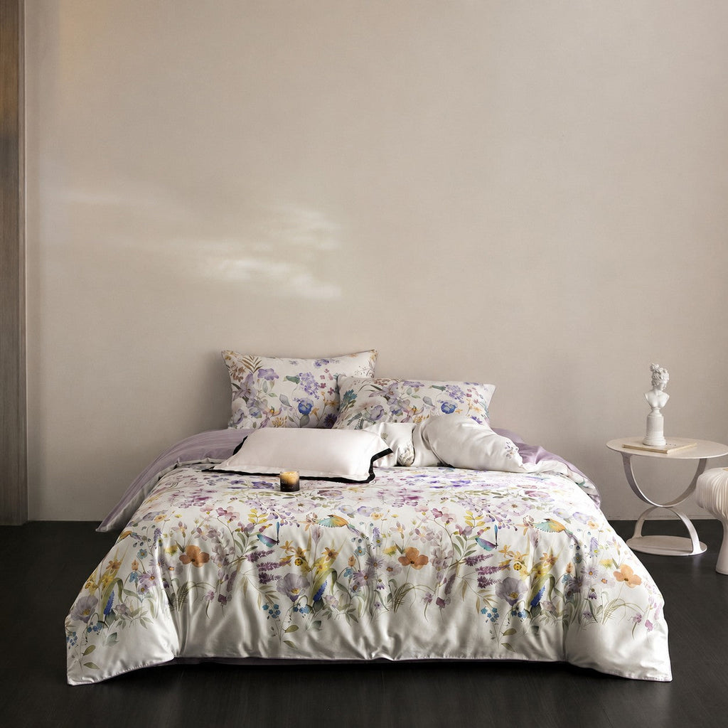 Lunaria Floral Garden Egyptian Cotton Bedding Set