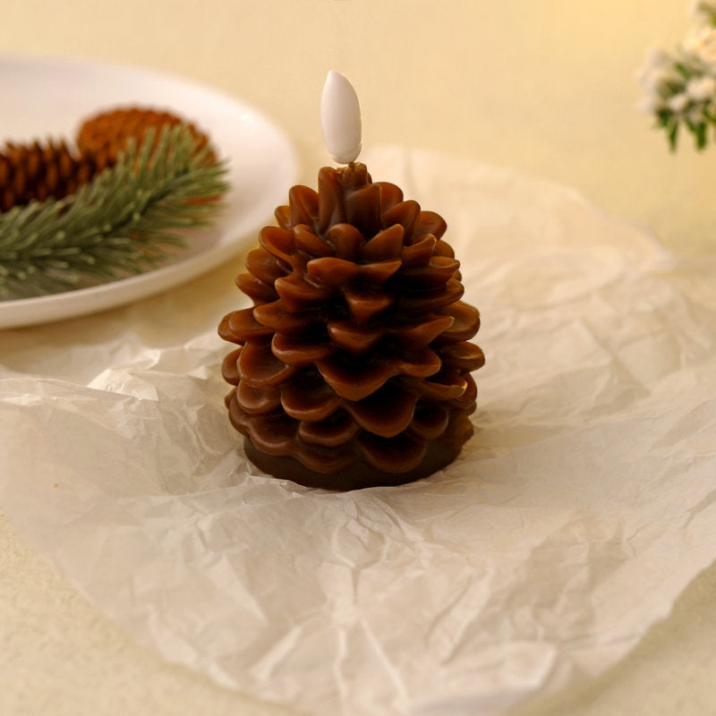 🎅2024 Christmas Promos🔥Flameless Pinecone Candles Battery Operated