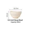 Ivory Ribbed Ceramic Dinnerware Set