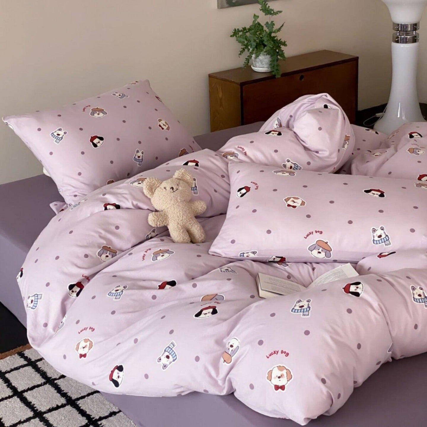 Lucky Dog Dots Bedding Set