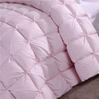 Shadiya Pink Square Quilted Cotton Goose Down Filling Comforter