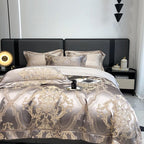 Serenity Luxury Jacquard Egyptian Cotton Satin Bedding Set