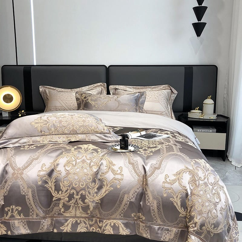 Serenity Luxury Jacquard Egyptian Cotton Satin Bedding Set